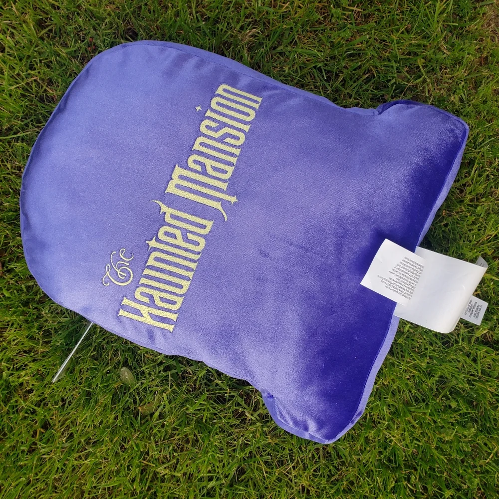 Disney Parks Haunted Mansion Madame Leota Pillow Plush Purple Tombstone